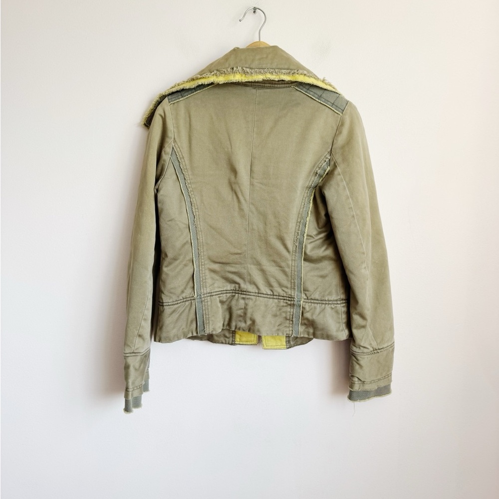 Y2K Diesel Khaki Green Big Collar Jacket - Picture 6 of 7